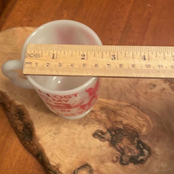 I Lost My A in Las Vegas Milk Glass Mug - Picture 7 of 7